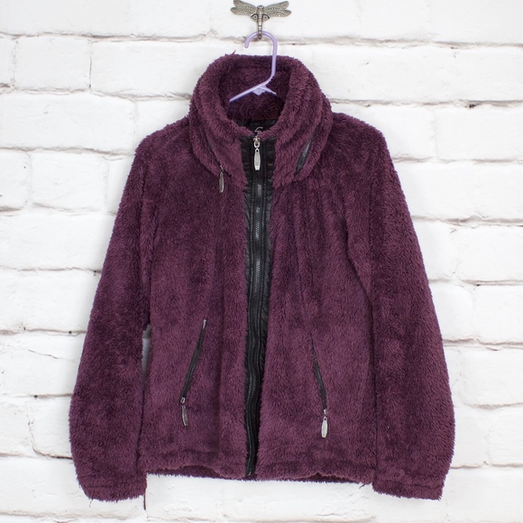 I5 Apparel Tops - NEW I5 Apparel Purple Hooded Fluffy Fleece Zip M